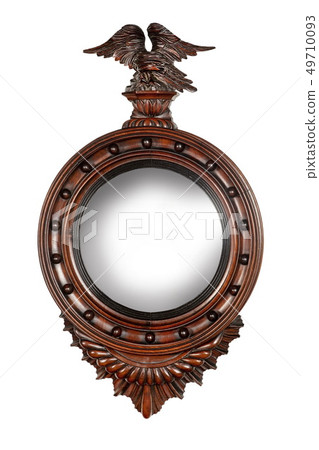 old round wooden hall mirror with Eagle old round wooden hall mirror with Eagle 49710093