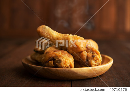 Plate of original recipe fried chickens 49710376