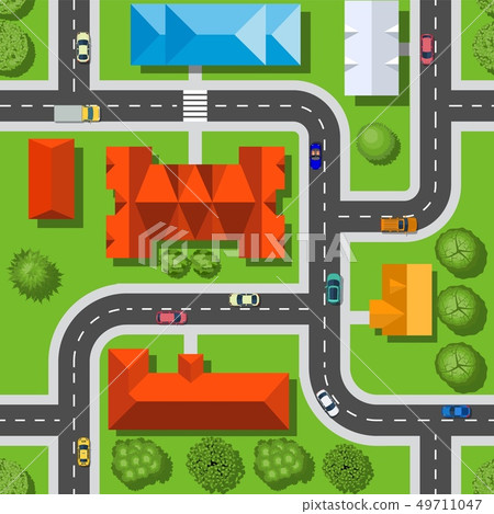 Seamless repeating urban pattern. 49711047
