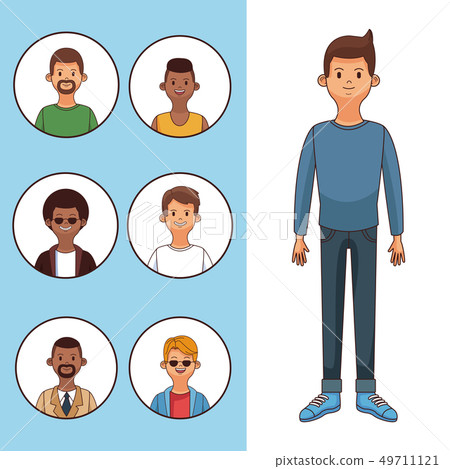 Young mens cartoon 49711121