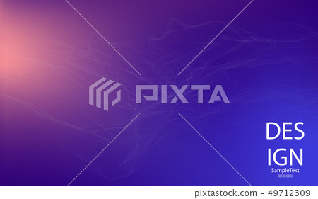 Abstract blue design with smooth abstract lines, light haze 49712309