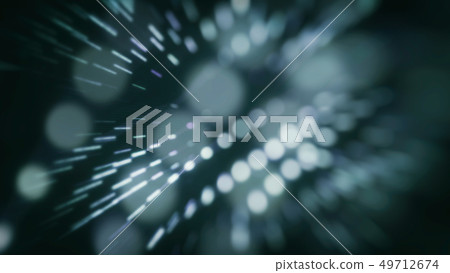 Twinkling flashing lights and lines in dark space. 49712674