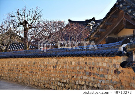 安東和河槌的景觀傳統房屋排隊[韓國，安東] 49713272