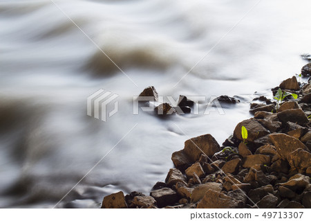 river on the white background 49713307