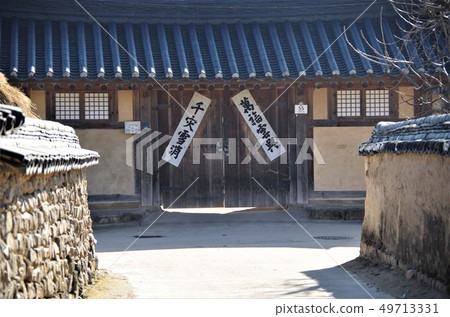 安東和河槌的景觀傳統房屋排隊[韓國，安東] 49713331
