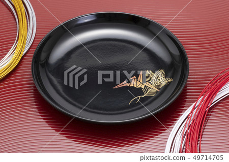 漆器盤子圖像/精細板/小板/漆器/輪島漆/ Mizuhiki 49714705