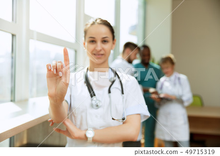 Medical technology and doctor staff service concept. Medical technology and doctor staff service concept. 49715319