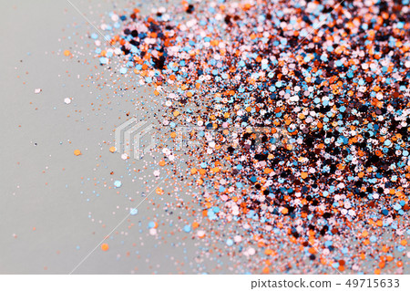 Color glitter - macro photo 49715633