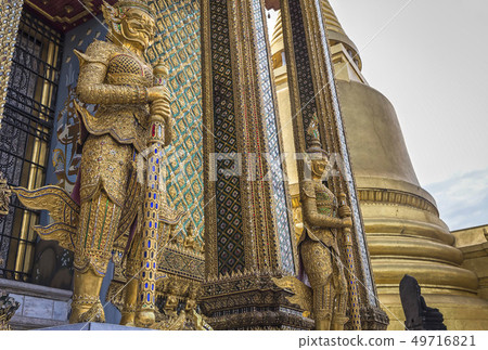 Wat Phra Kaew or Wat Phra Si Rattana Satsadaram, , Thailand. Wat Phra Kaew or Wat Phra Si Rattana Satsadaram, , Thailand. 49716821