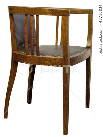 Vintage Oak Chair isolated on white background 49716834
