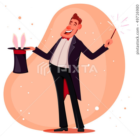 Illusionist shows magical tricks Illusionist shows magical tricks 49716980