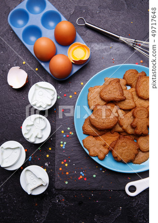Cookies in form rocket, ufo, alian and astronaut for world cosmonautics day. Cookies in form rocket, ufo, alian and astronaut for world cosmonautics day. 49717648
