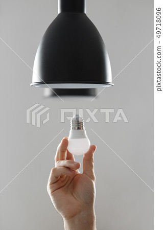 Changing the bulb for led bulb in floor lamp in 49718096