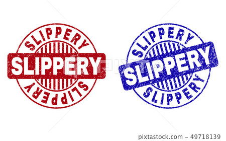 Grunge SLIPPERY Textured Round Stamps 49718139