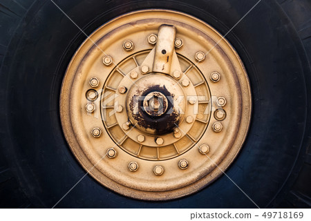background - heavy equipment wheel background - heavy equipment wheel 49718169