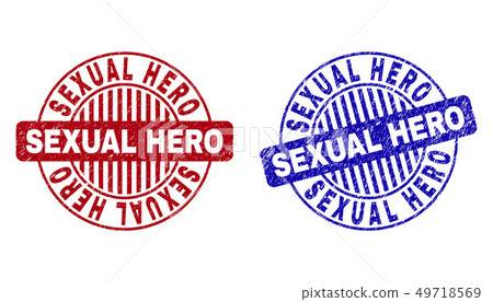 Grunge SEXUAL HERO Textured Round Stamp Seals Grunge SEXUAL HERO Textured Round Stamp Seals 49718569