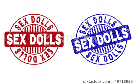 Grunge SEX DOLLS Textured Round Watermarks - Stock Illustration [49718929]  - PIXTA