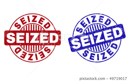 Grunge SEIZED Textured Round Stamp Seals 49719017