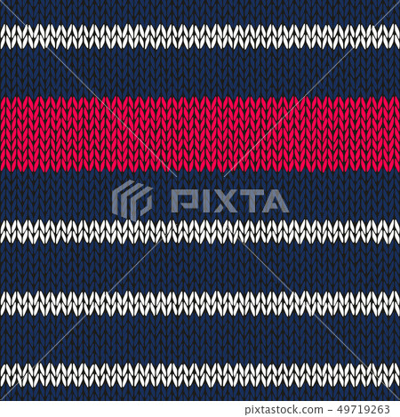 Seamless knitted pattern with red white stripes - Stock Illustration ...