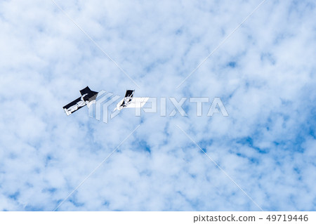 Kites flying in the sky among the clouds.Kite 49719446