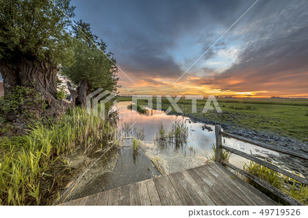 Wooden Observation Platform overlooking dutch Wooden Observation Platform overlooking dutch 49719526