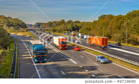 Evening Traffic seen from Above Evening Traffic seen from Above 49719690