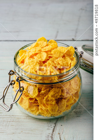 Jar full of corn flakes Jar full of corn flakes 49719818