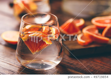 Infused water with bloody oranges Infused water with bloody oranges 49719854