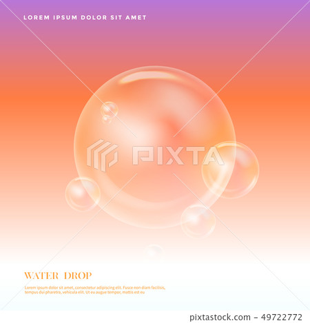 Transparent and colorful drops 49722772