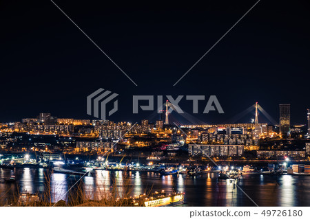Night view of the city of Vladivostok. Night view of the city of Vladivostok. 49726180