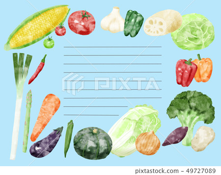 蔬菜框架邊框 49727089