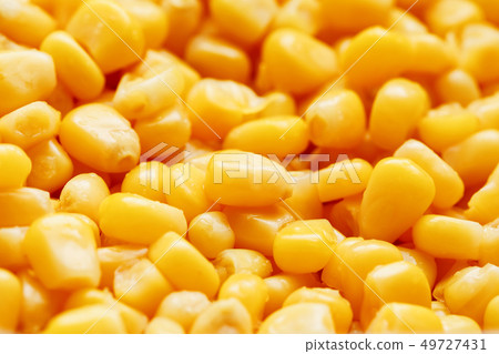 Golden canned corn, as distributed on a plane 49727431