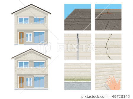 Exterior wall painting series before various symptoms Exterior wall painting series before various symptoms 49728343