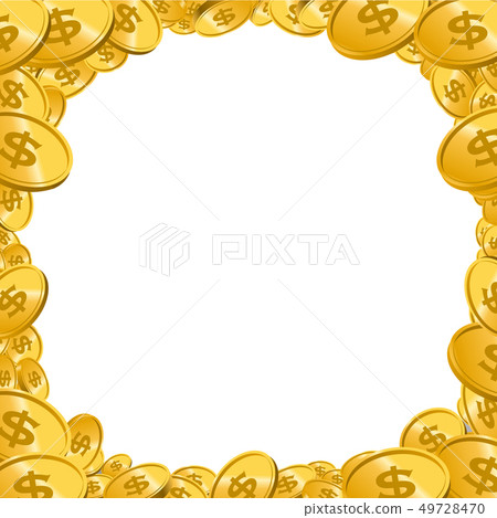 硬幣的例證例如點和財富白色背景的硬幣和獎牌圖像 49728470