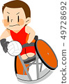 Parasport Wilchair橄欖球例證 49728692