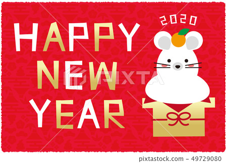 新年卡2020紅回 新年卡2020紅回 49729080