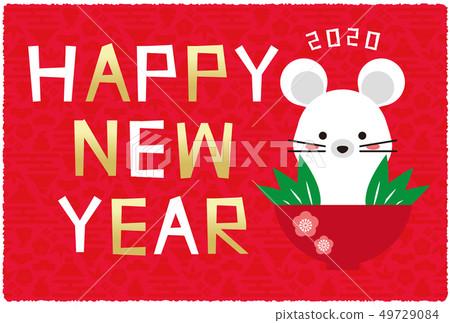 新年卡2020紅背老鼠 新年卡2020紅背老鼠 49729084