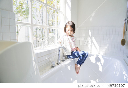 Children girl lifestyle housework 49730107