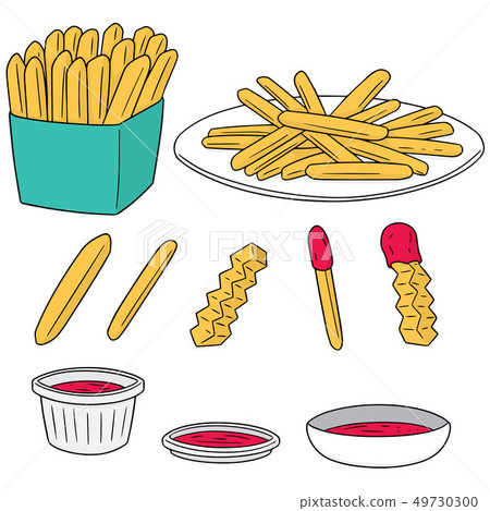 vector set of frenchfries vector set of frenchfries 49730300