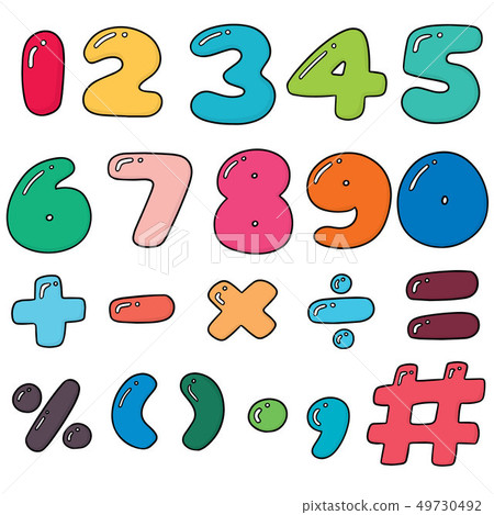 vector set of number 49730492