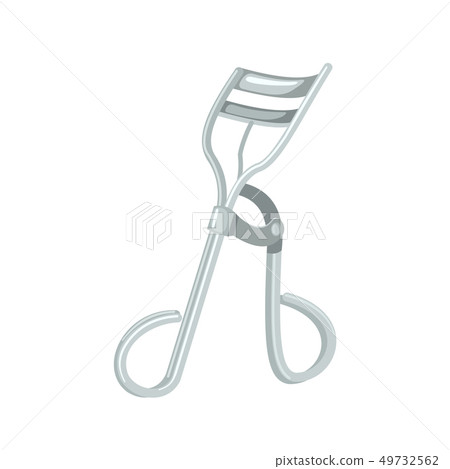 Eyelash curler in flat style isolated on white. 49732562