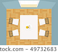 interior dining room illustration view from above 49732683