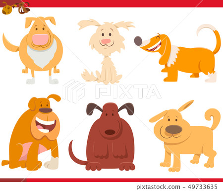 dogs or puppies cartoon characters collection 49733635