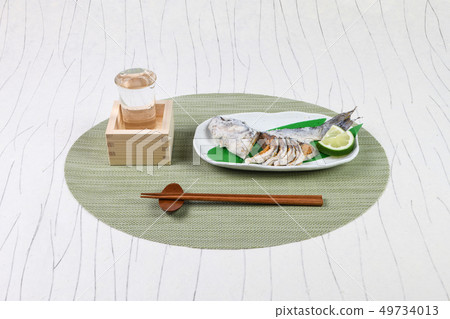 A bowl of sushi with sushi 49734013