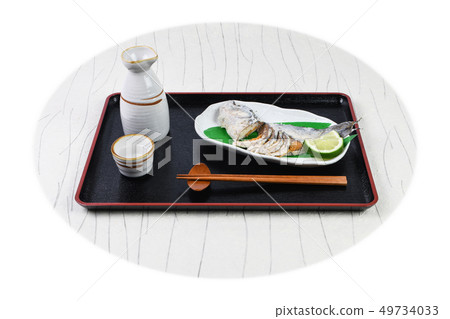 A bowl of sushi with sushi 49734033