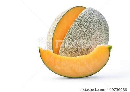 Gourd and watermelon Fruit and fruit cutting slices fruit cantaloupe slice Melon luxury slice 49736988