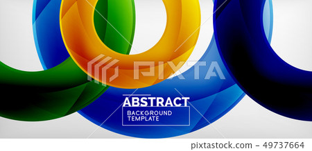 Colorful vector rings geometric abstract - Stock Illustration [49737664 ...
