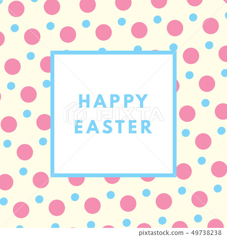 Happy Easter greeting card with minimal design background 49738238