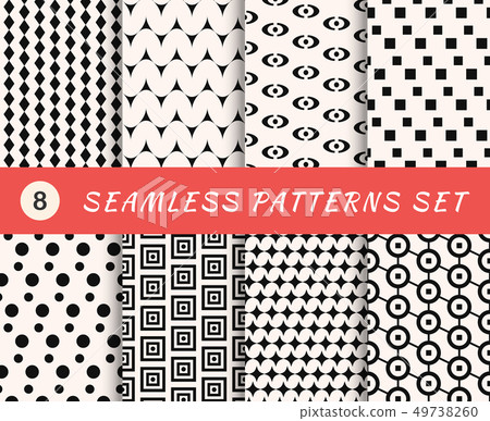 Seamless patterns set with endless geometric textures 49738260