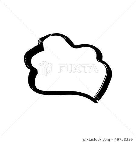 Black ink hand drawn paintbrush frame, vector isolated element. Black ink hand drawn paintbrush frame, vector isolated element. 49738359